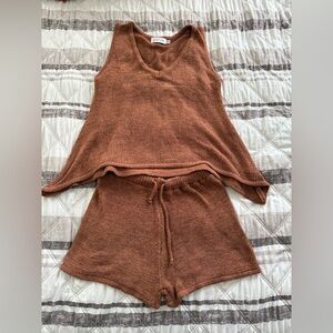 Petal & Pup Rust Knit  set